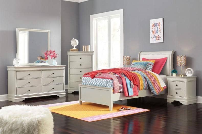 Jorstad White TWIN/FULL Bedroom Set - StafforaFurniture