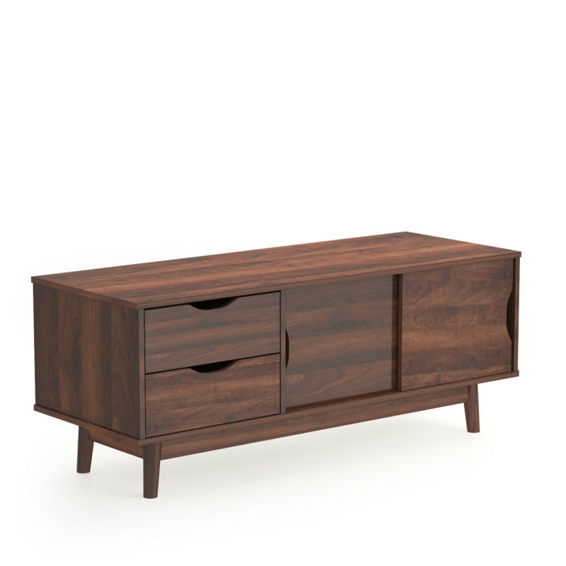 TV Console Cabinet with Drawers and Sliding Doors for Tvs up to 60 Inch