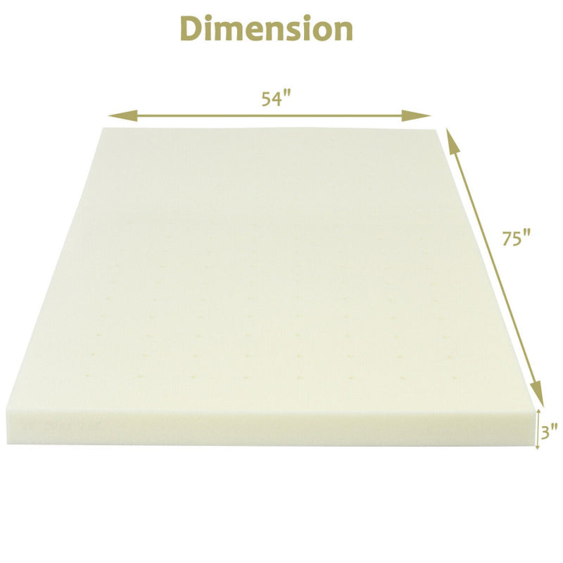 3-Inch Thickness Ventilated Soft Mattress Pad for All Night Comfy