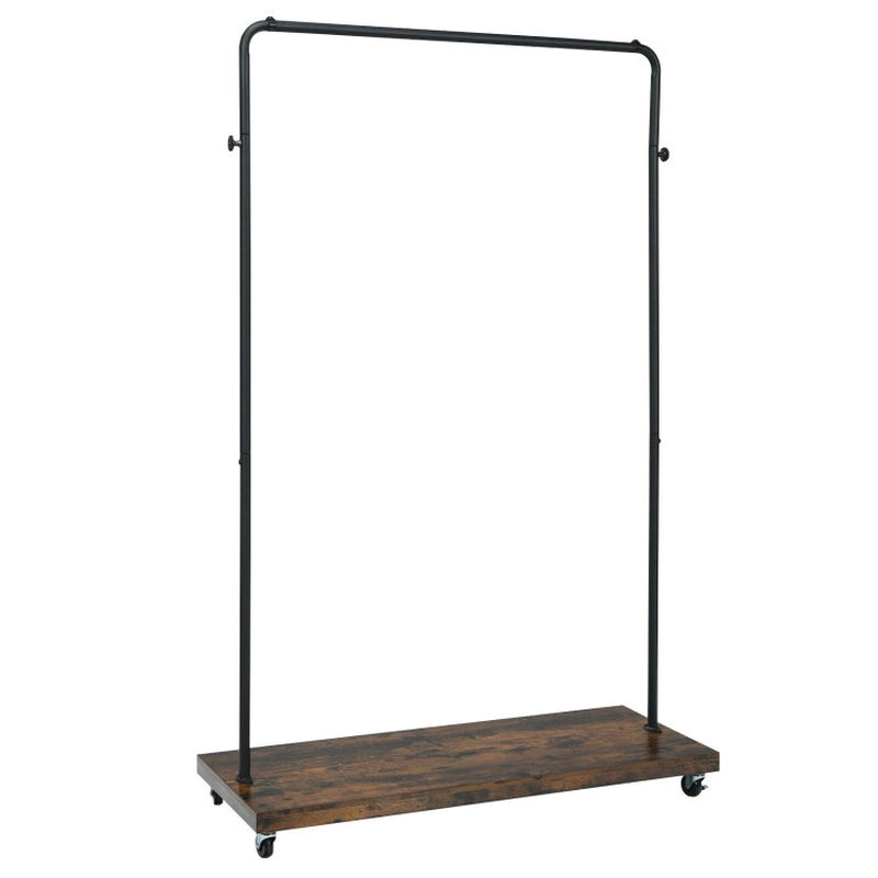 Heavy Duty 2 in 1 Clothes Stand Rack with Lockable Casters