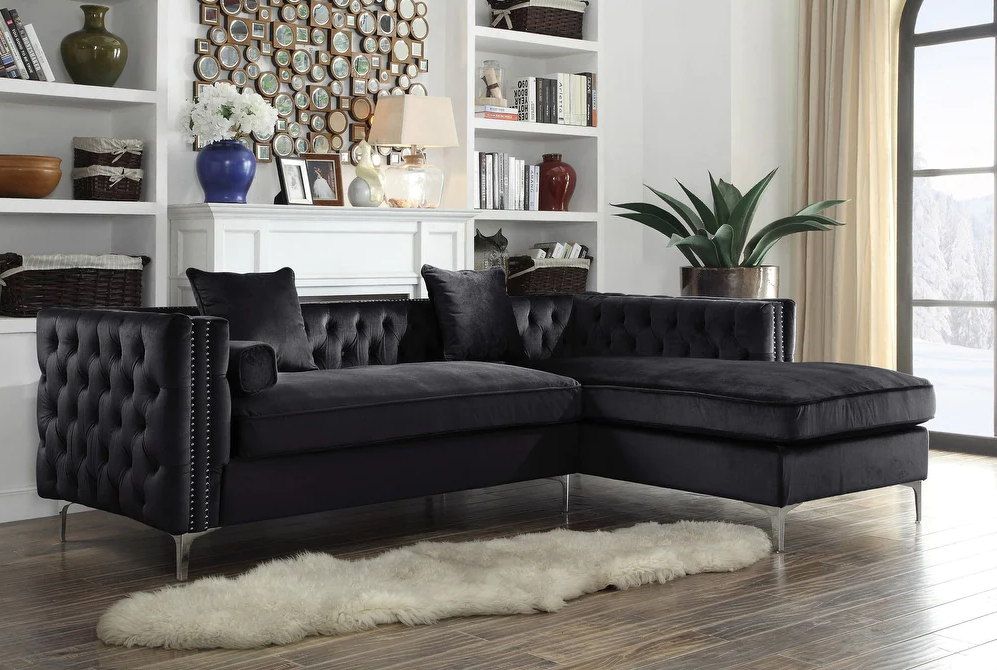 Ava Velvet Sectional - StafforaFurniture