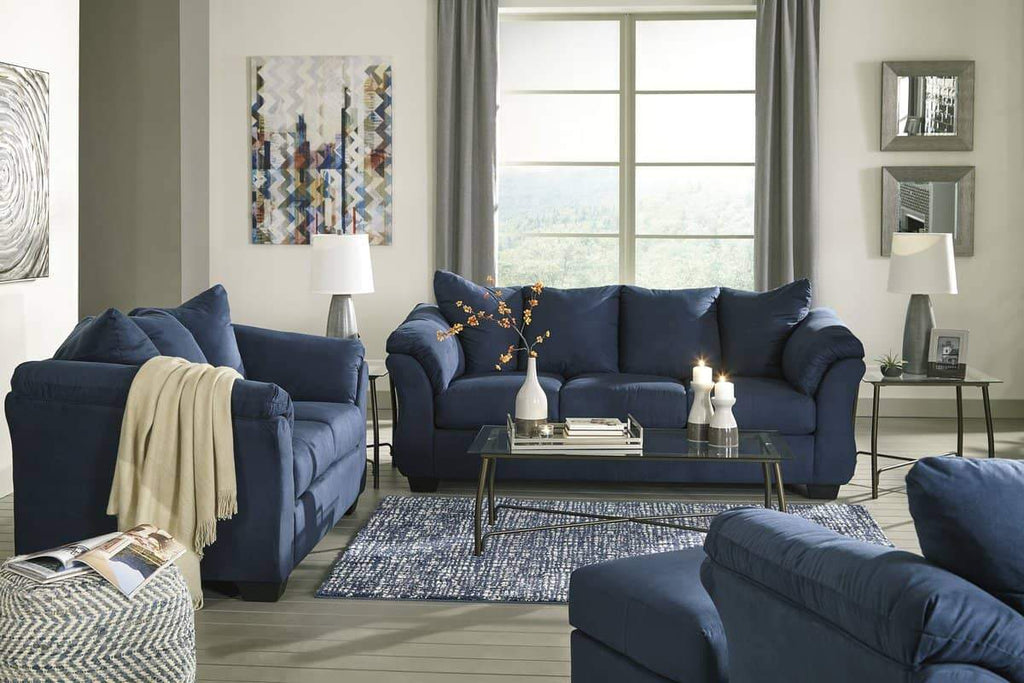 Darcy Blue Living Room Set - StafforaFurniture