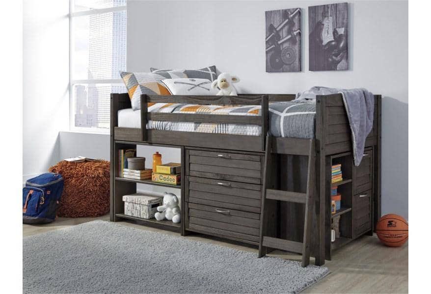 Twin Loft Bed with 1 Large Storage Drawer - StafforaFurniture