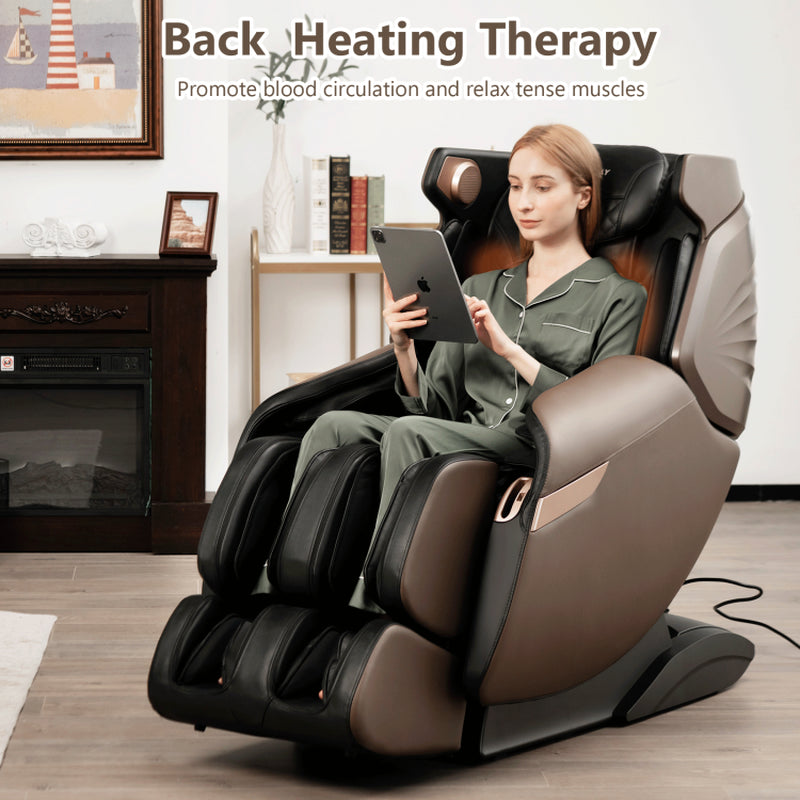 3D Sl-Track Electric Full Body Zero Gravity Shiatsu Massage Chair with Heat Roller