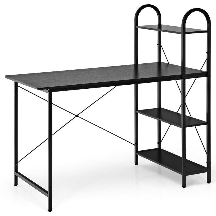 48-Inch Reversible Computer Desk with Storage Shelves