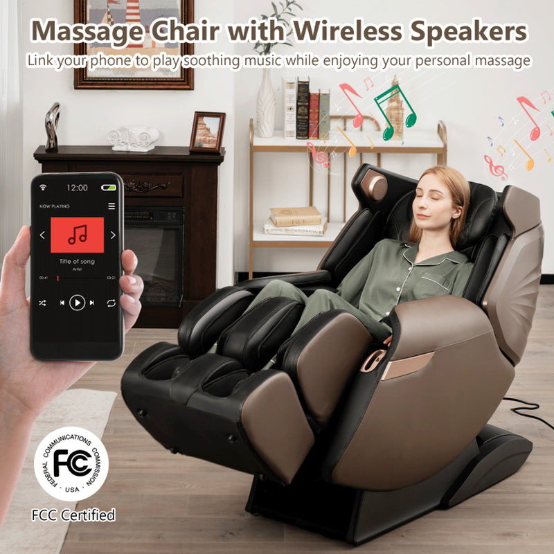 3D Sl-Track Electric Full Body Zero Gravity Shiatsu Massage Chair with Heat Roller