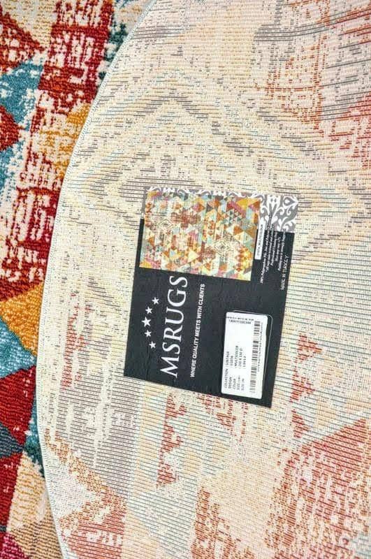 Geometric Vibrant Vintage Area Rug V107A - Context USA - Area Rug by MSRUGS