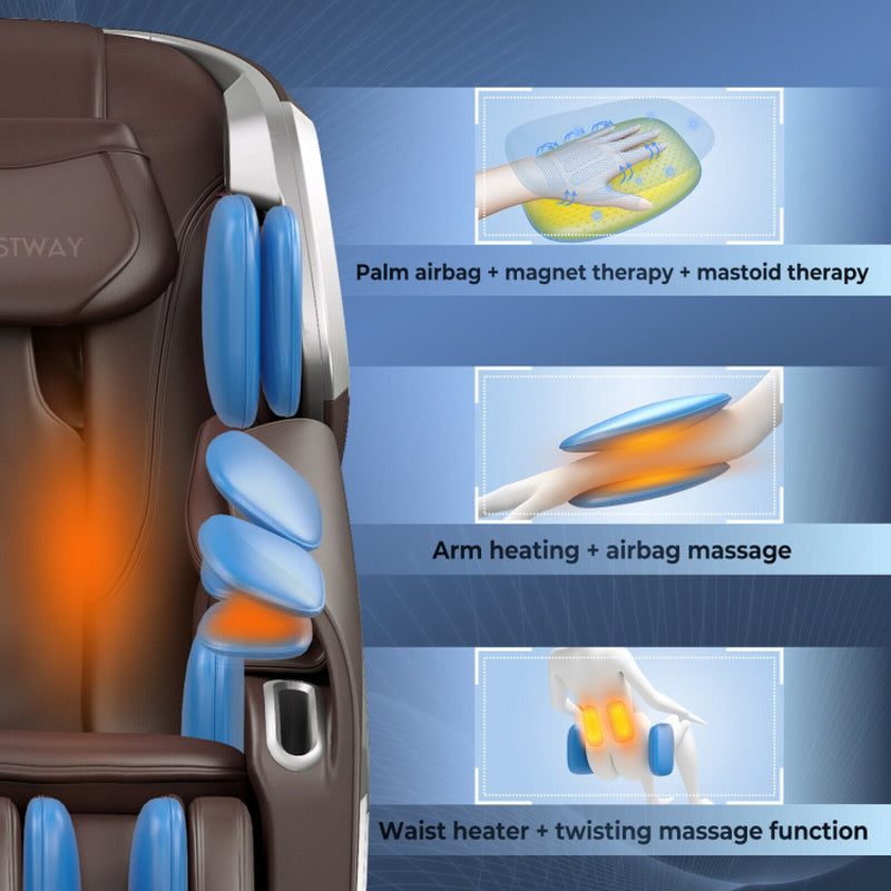 Full Body Zero Gravity Massage Chair with SL Track Voice Control Heat