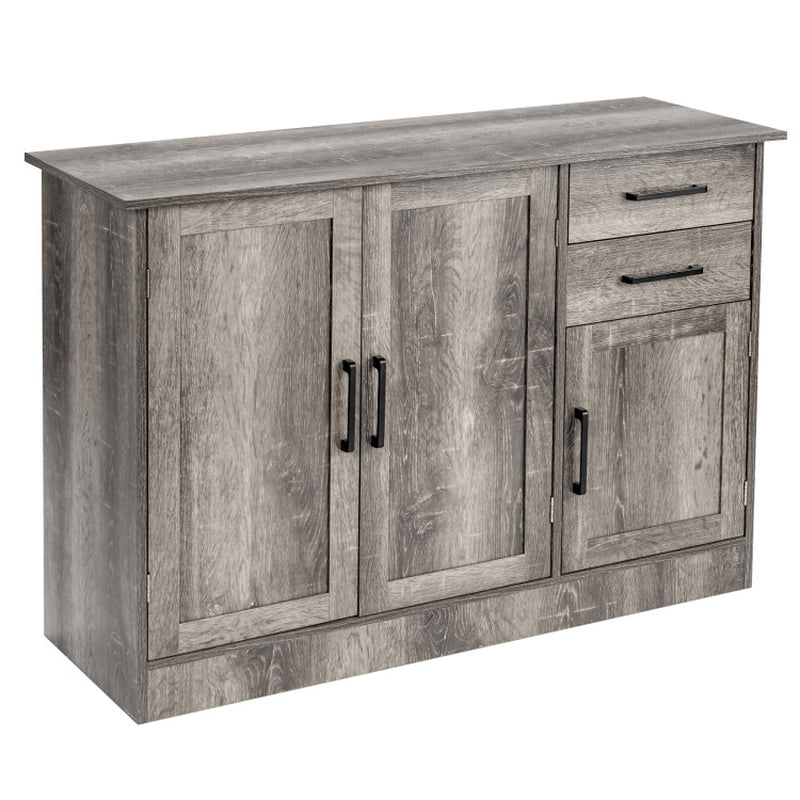 Buffet Storage Cabinet with 2-Door Cabinet and 2 Drawers