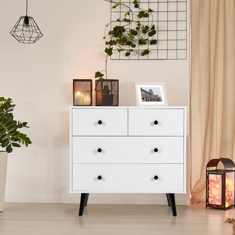 4 Drawers Dresser Chest of Drawers Free Standing Sideboard Cabinet