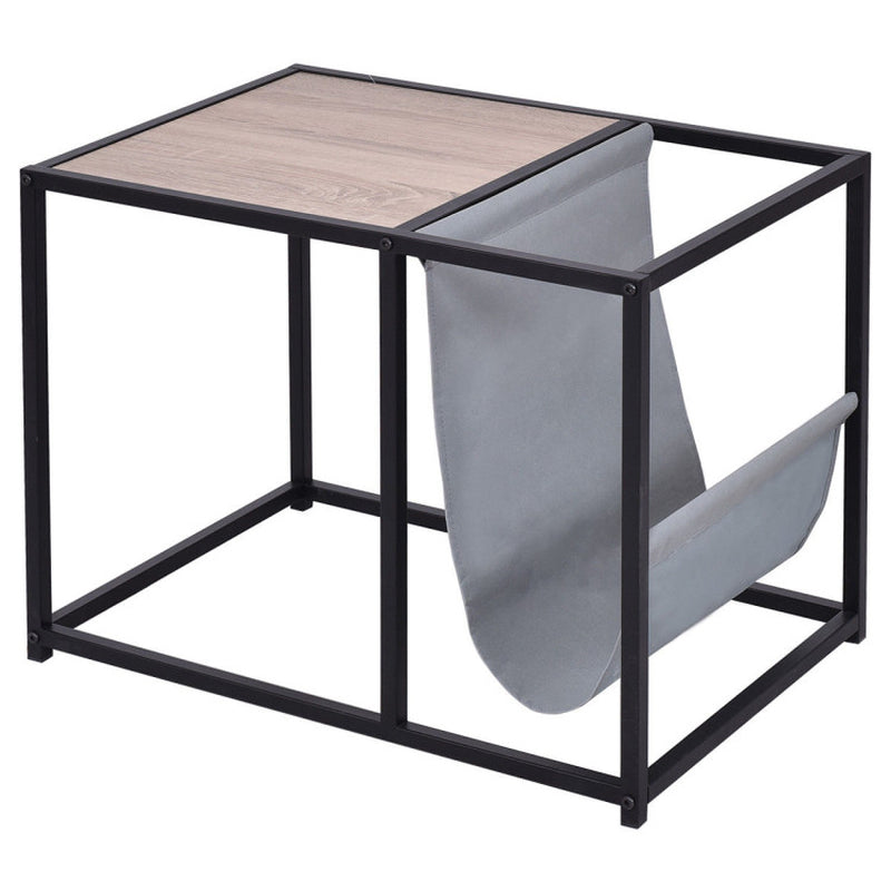 End Table Side Accent Metal Magazine Organizer