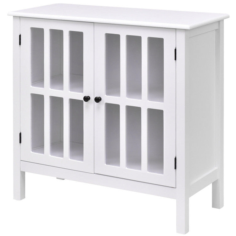 Glass Door Sideboard Console Storage Buffet Cabinet