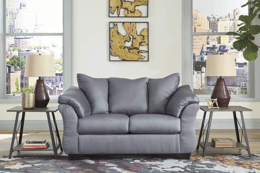 Darcy Steel Living Room Set - StafforaFurniture