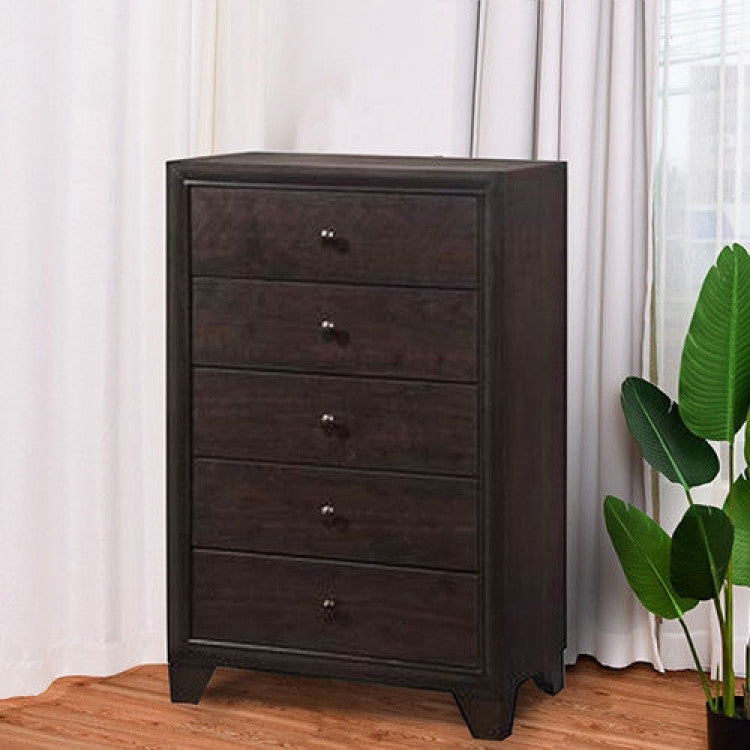 Home 5 Drawers Chest Dresser Storage Cabinet