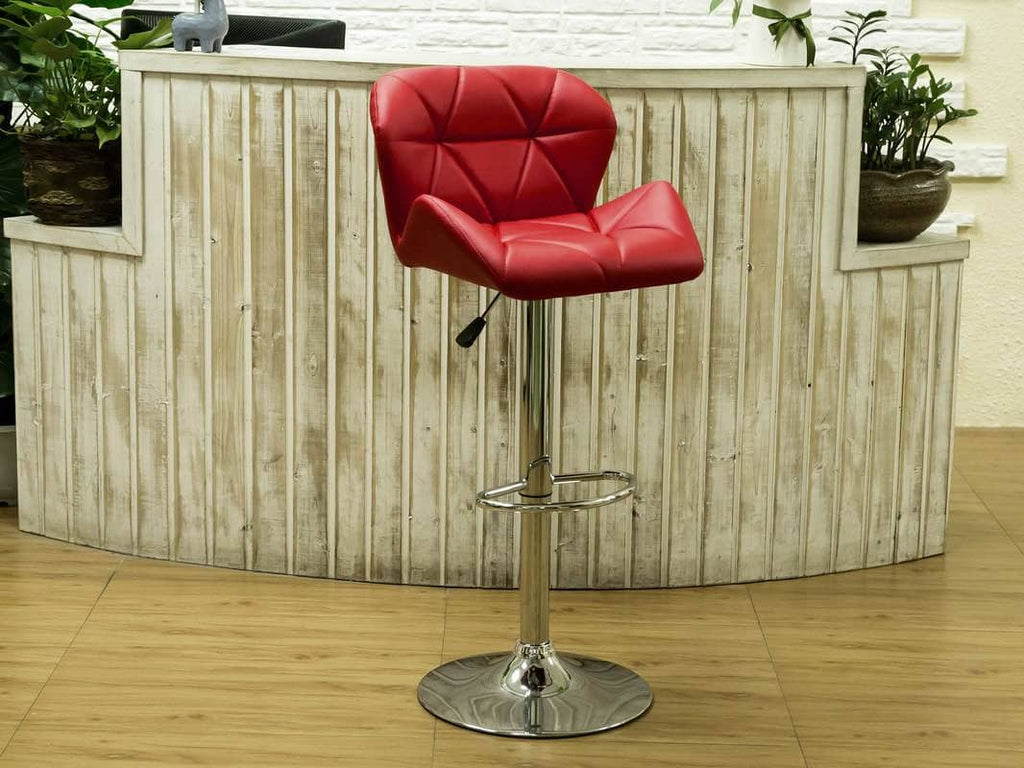 Red Bucket Seat Barstool - StafforaFurniture