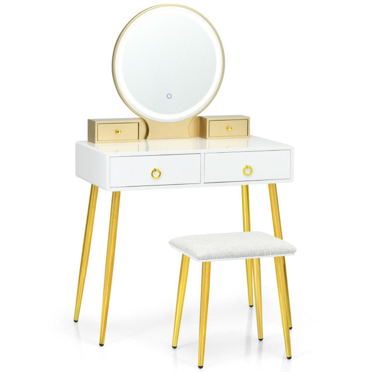 Vanity Table Set with Mirror