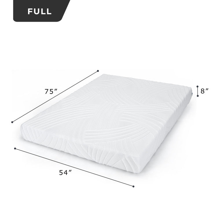 8 Inch Gel Infused Memory Foam Mattress Firm Hybrid Pressure Relief