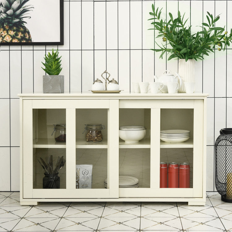 Sideboard Buffet Cupboard Storage Cabinet with Sliding Door