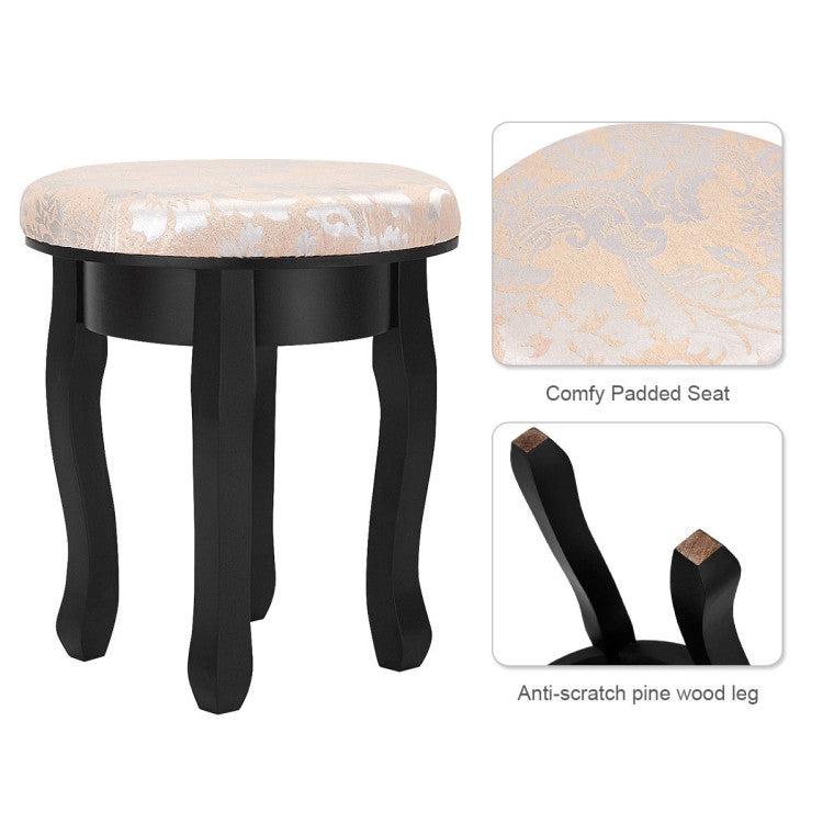 Vanity Makeup Table Set Bedroom Furniture with Padded Stool