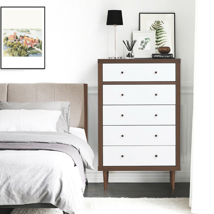 Antique-Style Free-Standing Dresser with 5 Drawers