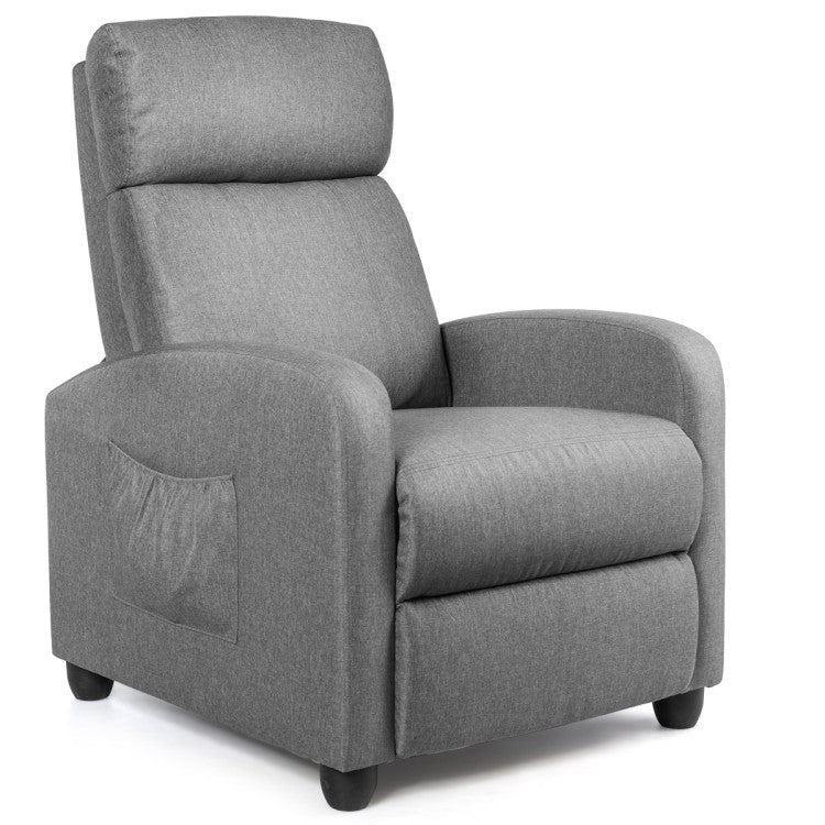 Recliner Sofa with Massage Function and Padded Seat