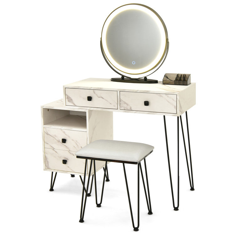 Modern Dressing Table with Storage Cabinet