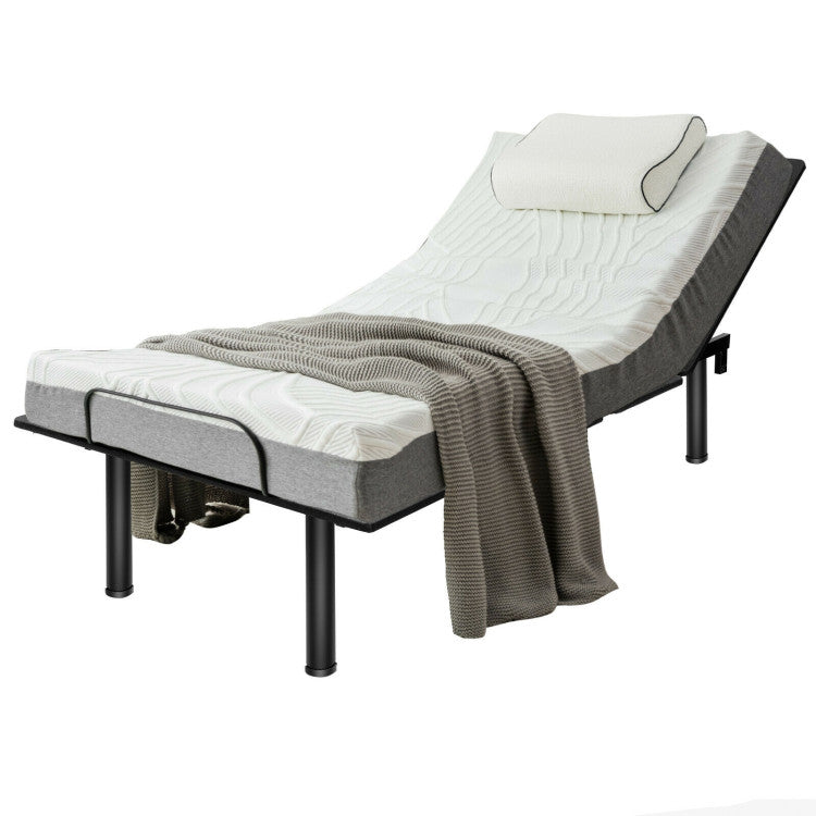 Ergonomic Adjustable Bed Base with Head and Foot Incline