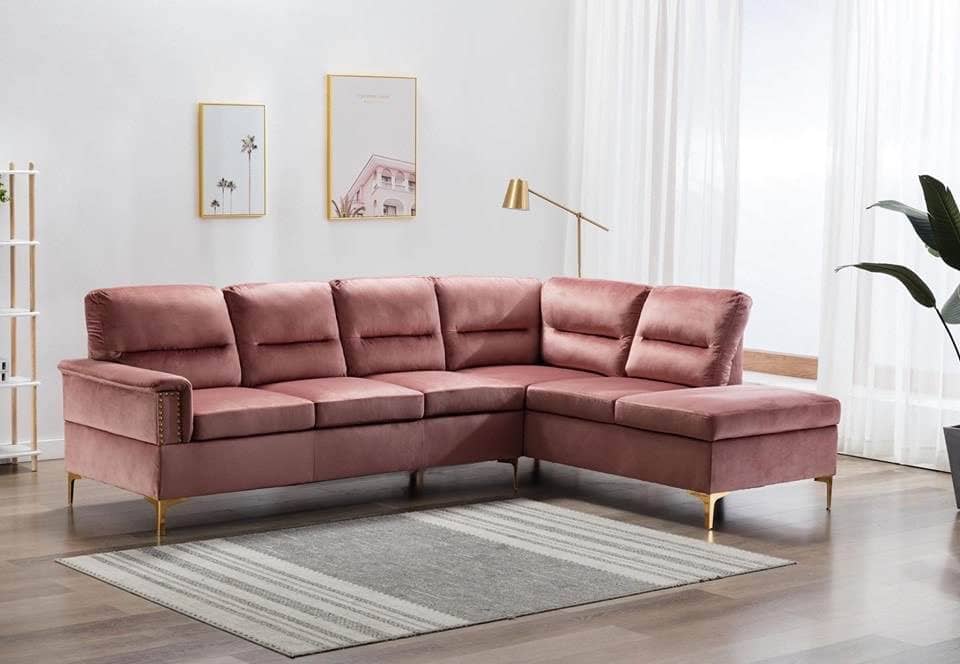 Vogue Velvet Sectional - StafforaFurniture