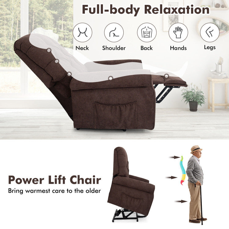 Power Lift Chair for Elderly with Adjustable Backrest and Footrest