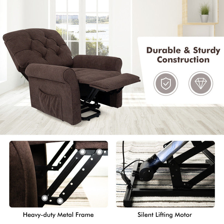 Power Lift Chair for Elderly with Adjustable Backrest and Footrest