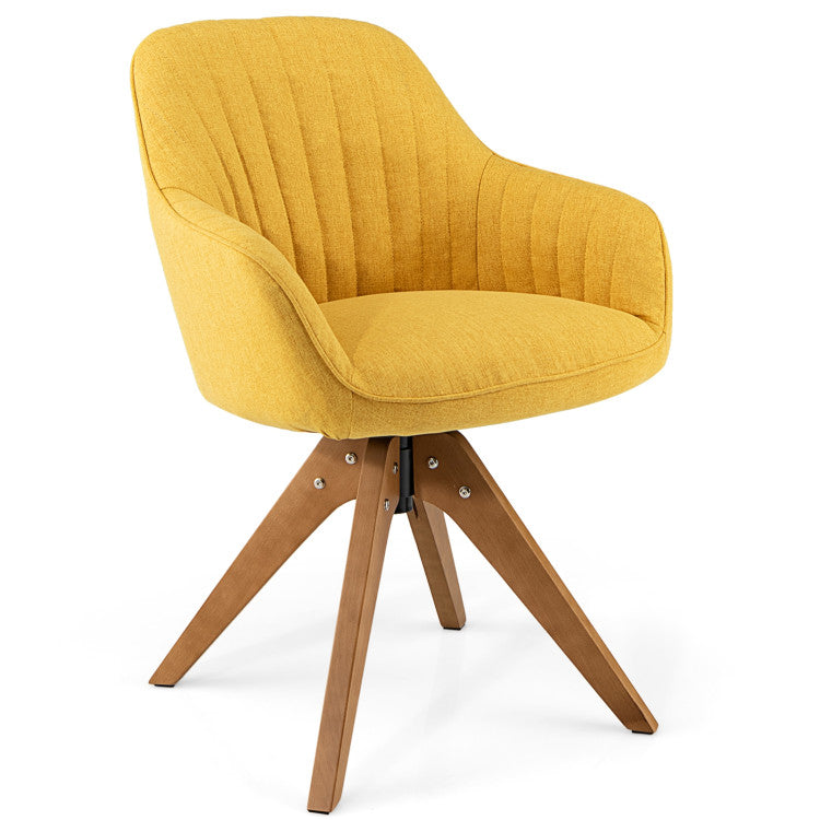 Modern Swivel Accent Chair with Linen Fabric and High-Density Sponge