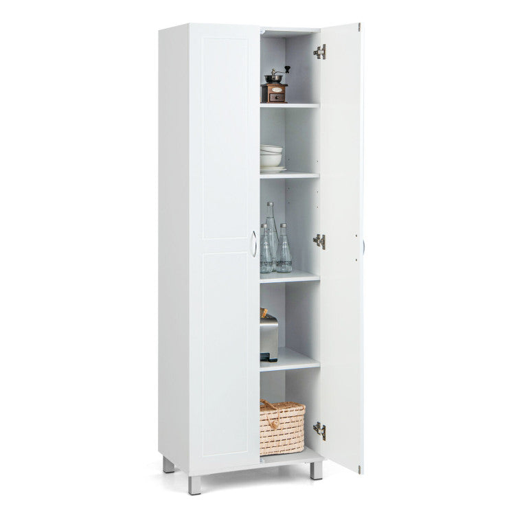 73.5 Inch Freestanding Double Door Tall Versatile Storage Organizer