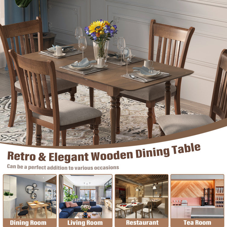 Rectangle Extension Dining Table with Hardwood Structure