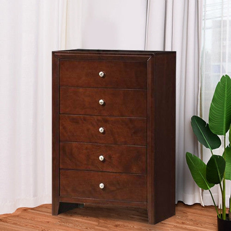 Home 5 Drawers Storage Dresser Cabinet Organizer Chest