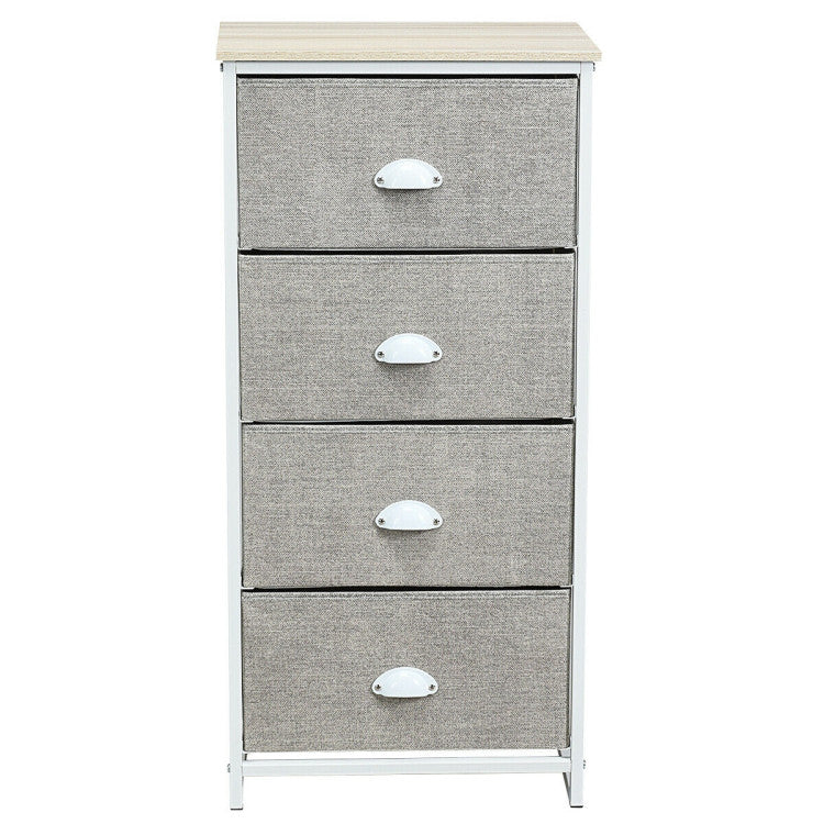 Dresser Storage Tower with Fabric Drawers and Sturdy Steel Frame