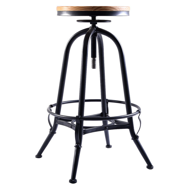 Set of 2 Adjustable Vintage Bar Stools