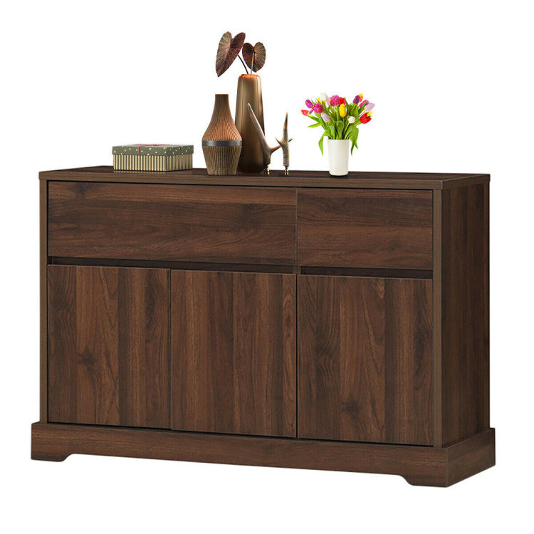 Storage Buffet Sideboard with 2 Drawers and 2 Cabinets