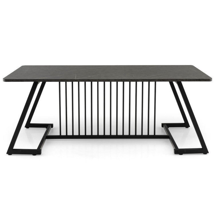 48 Inch Modern Style Coffee Table with Spacious Tabletop for Living Room