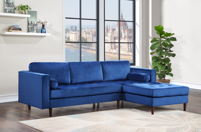 Roxy Velvet Sectional - StafforaFurniture