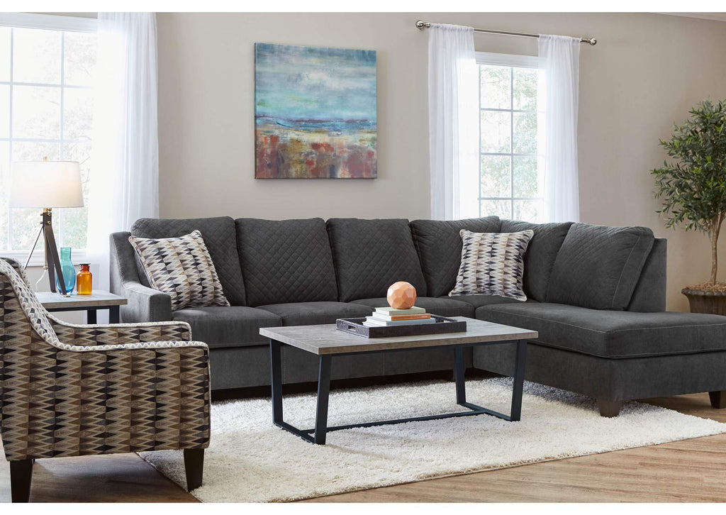 Navy Sectional - StafforaFurniture