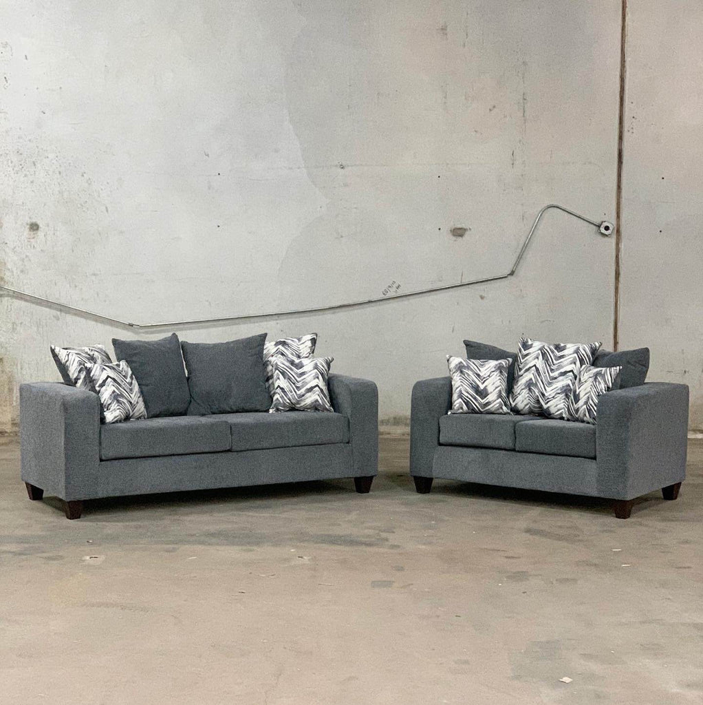 Charcoal Sofa & Loveseat Set - StafforaFurniture