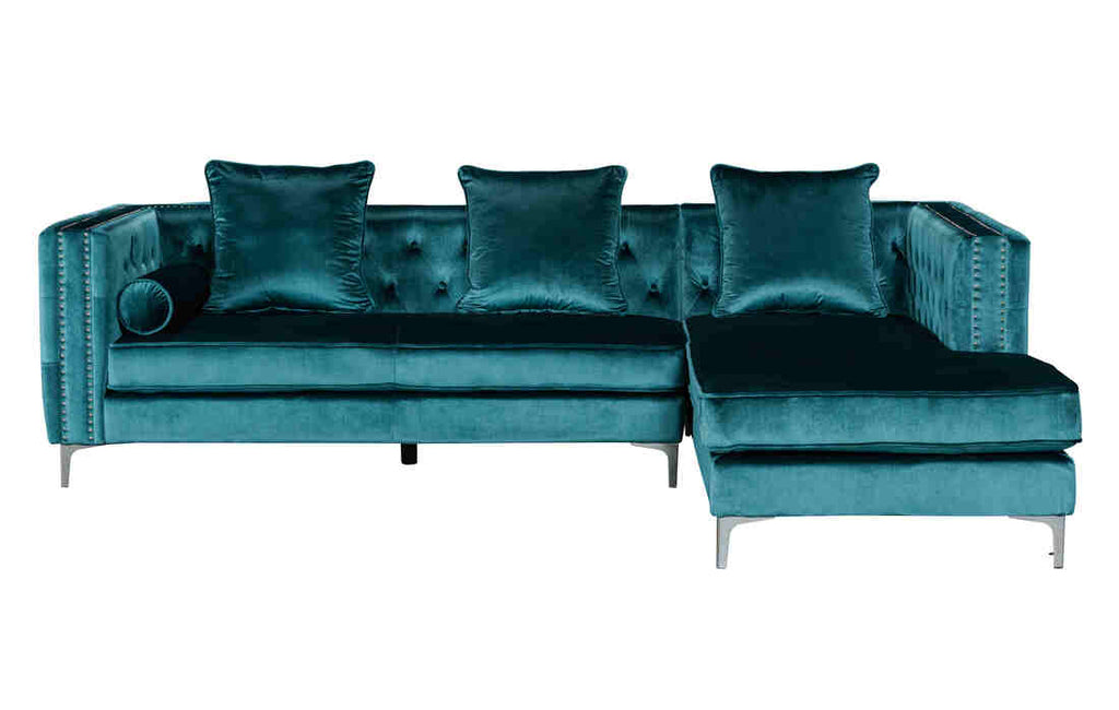 Ava Velvet Sectional - StafforaFurniture