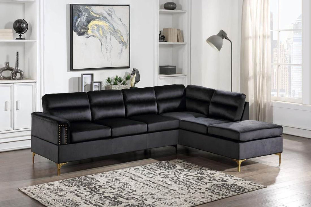 Vogue Velvet Sectional - StafforaFurniture