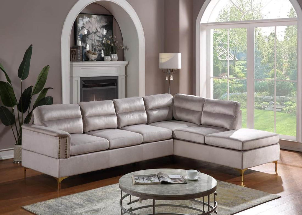 Vogue Velvet Sectional - StafforaFurniture