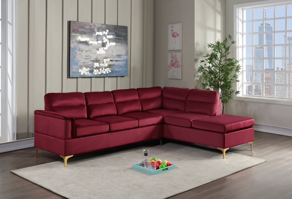 Vogue Velvet Sectional - StafforaFurniture