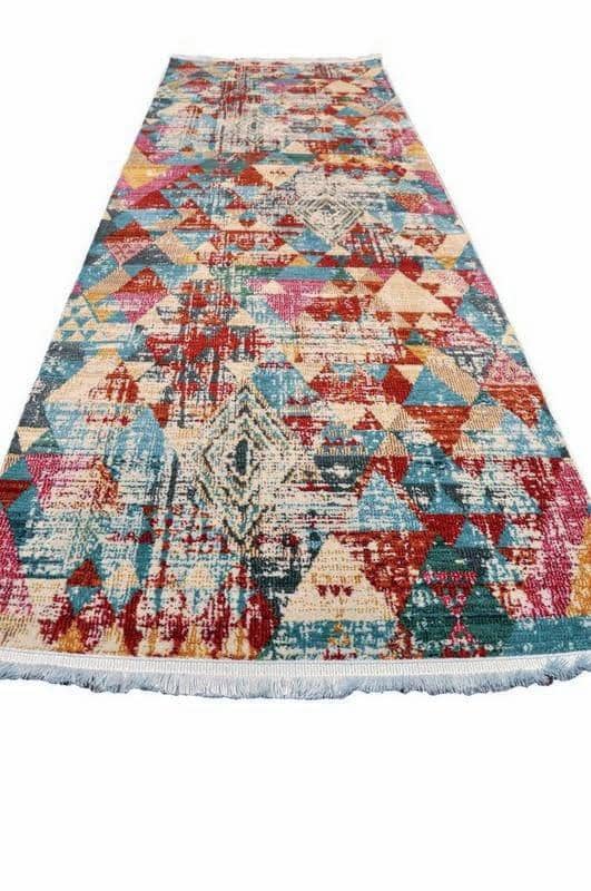 Geometric Vibrant Vintage Area Rug V107A - Context USA - Area Rug by MSRUGS